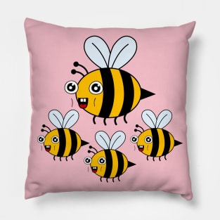 Funny little bees Pillow