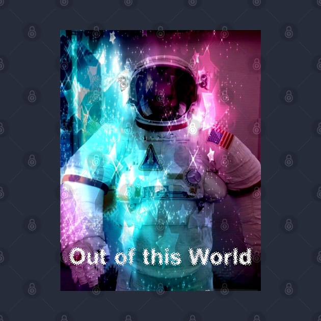 Astronaut with Beautiful Colors and Shapes Out of this World by Shell Photo & Design