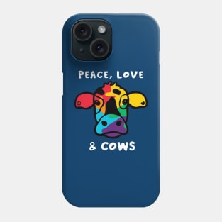 PEACE LOVE & COWS Phone Case