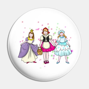 Cartoon littles girls in carnival costumes Pin