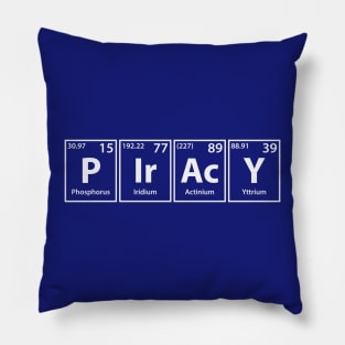 Piracy (P-Ir-Ac-Y) Periodic Elements Spelling Pillow