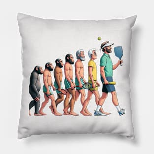 Pickleball Evolution of Man Design T-Shirt Pillow