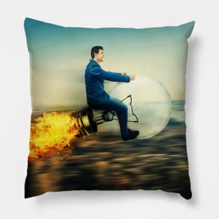 bulb rocket Pillow