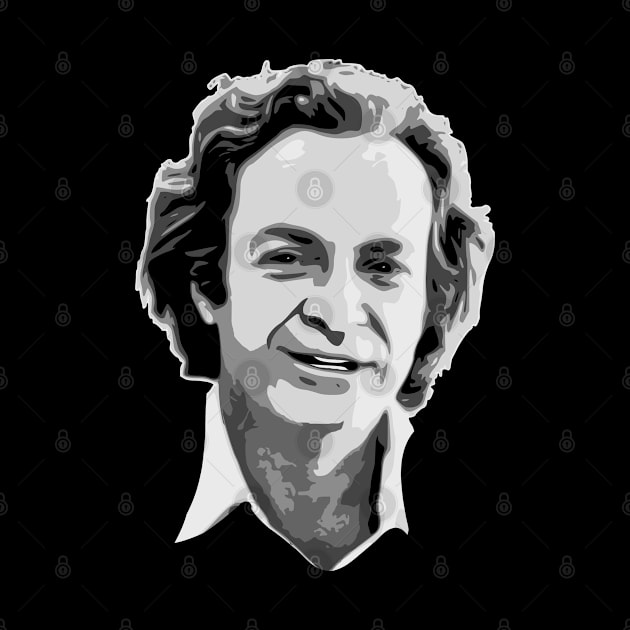 Richard Feynman Black and White by Nerd_art