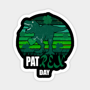 Happy St Patrex Day Dinosaur Magnet