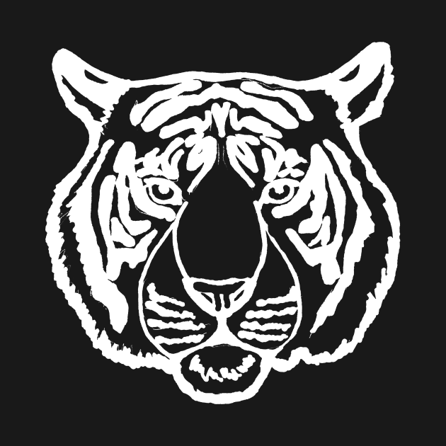 tiger face white by Shyflyer