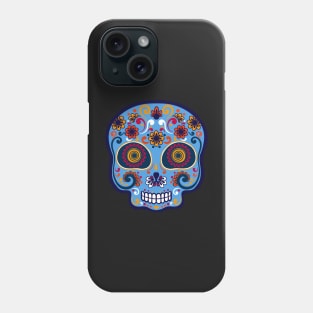 Calavera azul pink Phone Case