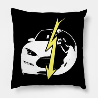 Tesla model s - earth Pillow