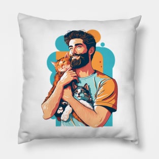 Feline Embrace: The Cat Daddy's Love Pillow