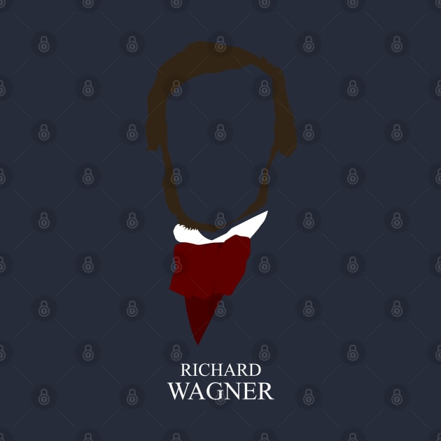 Richard Wagner - Minimalist Portrait by Wahyu Aji Sadewa