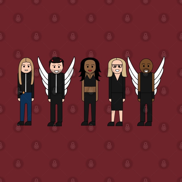 Lucifer Characters Cartoon Icons by BasicBeach