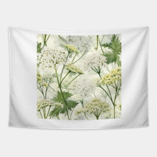 Watercolor Wildflower Queen Anne's Lace Pattern 2 Tapestry