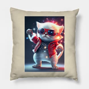 Cute Cosmic Cat - Anime Art design Pillow