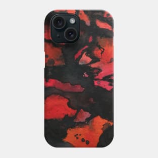 Volcano Eruption Watercolour - Inspired to the new eruption in Iceland! Phone Case