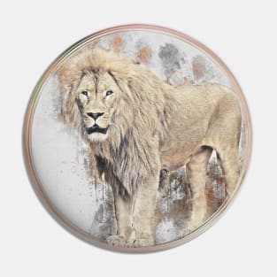 Lion Wild Animal Safari Africa Jungle Feline Pin