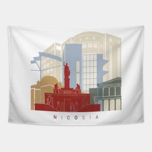 Nicosia skyline poster Tapestry