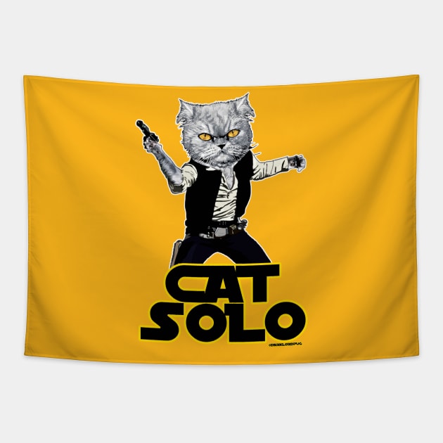 Cat solo Tapestry by darklordpug