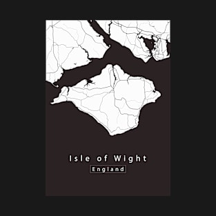 Isle of Wight England Island Map T-Shirt