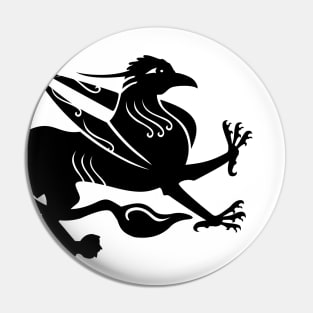Medieval Royal Griffin Silhouette Pin