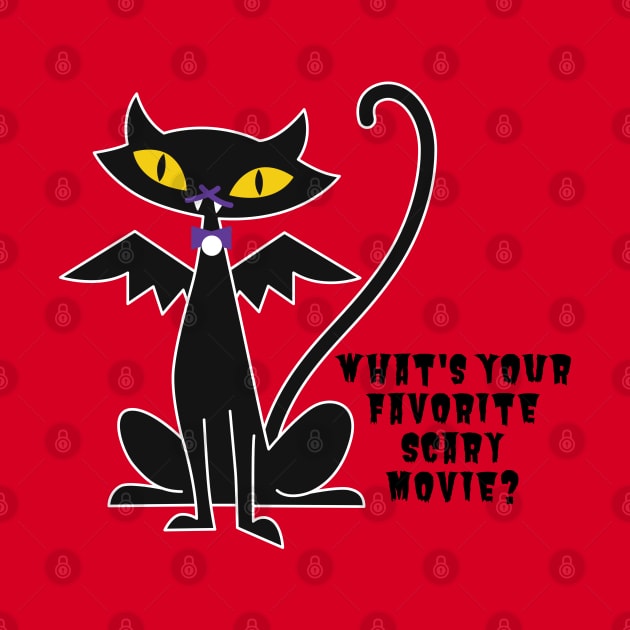Black Cat Favorite Scary Movie by JS Arts