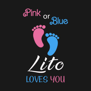 Pink or Blue Lito Loves You Mexican or Spanish Grandpa T-Shirt