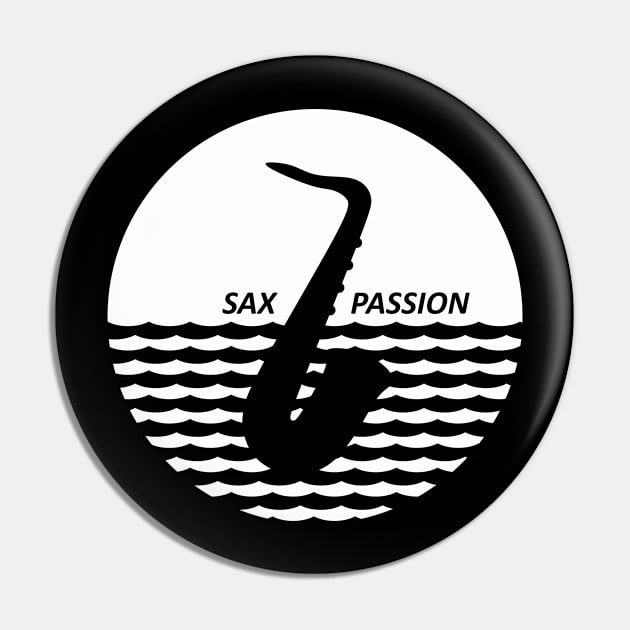 Sax Passion (white) Pin by aceofspace