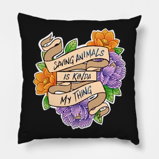 Saving Animals Pillow