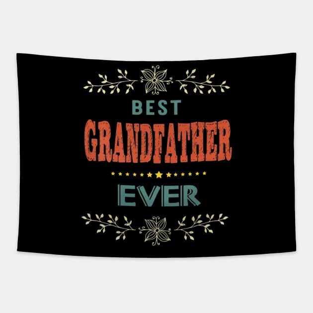 Best Grandfather Ever Farthers Day Tapestry by Autumn Watercolor