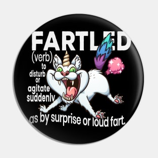 Fartled Cat Unicorn Pin