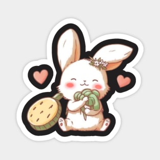 rabbit cute kawaii, t-shirt. Magnet