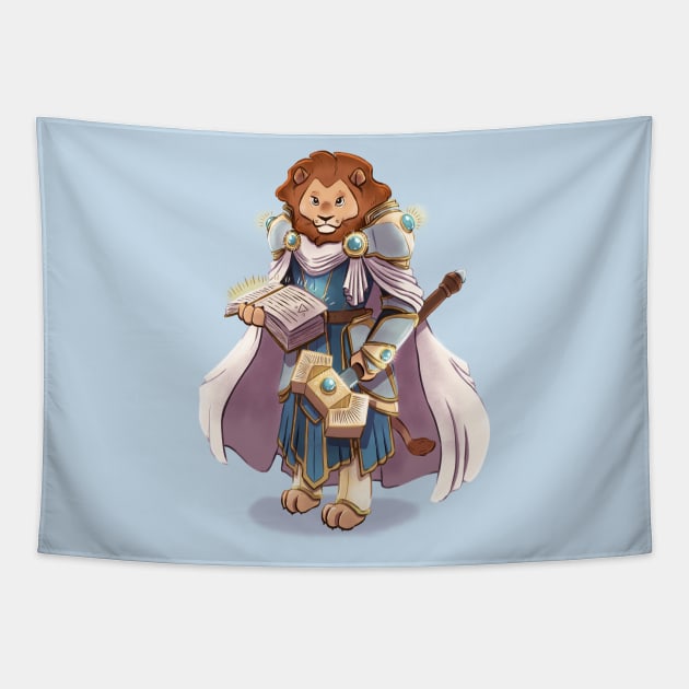 Paladin Lion Tapestry by Melissa Jan