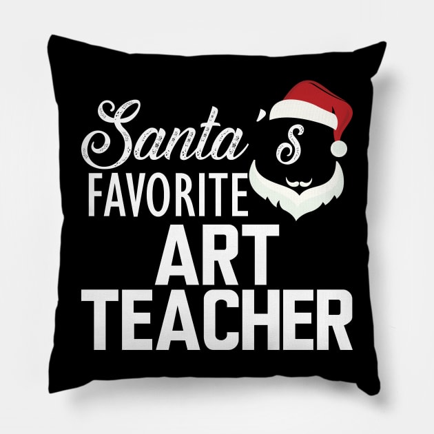Art Teacher - Santa's favorite art teacher Pillow by KC Happy Shop