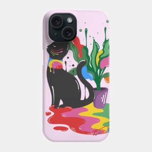 Trippy Cat & Plant Phone Case