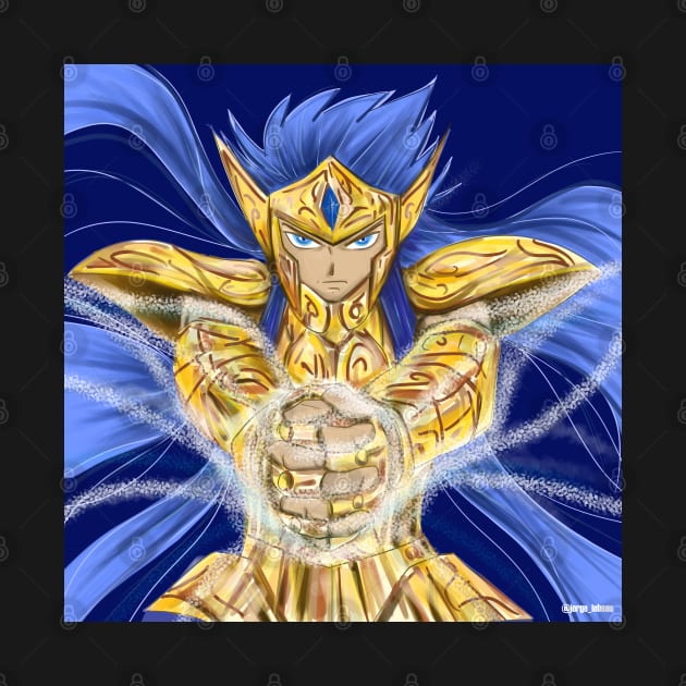 camus the gold saint of aquarius in saint seiya by jorge_lebeau