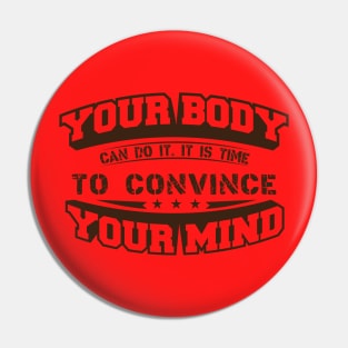 Motivational gym Quote Pin