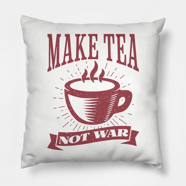 Make Tea, Not War Pillow by Distant War