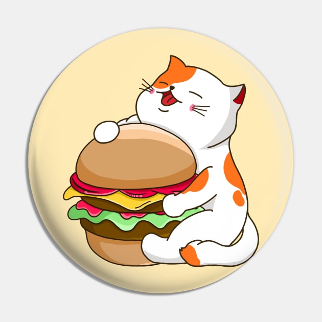 Cat Burger Pin by Kimprut