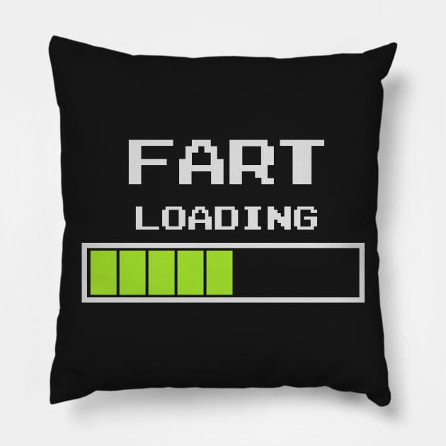 Fart Loading Funny Computer Retro T shirt Pillow by zvone106