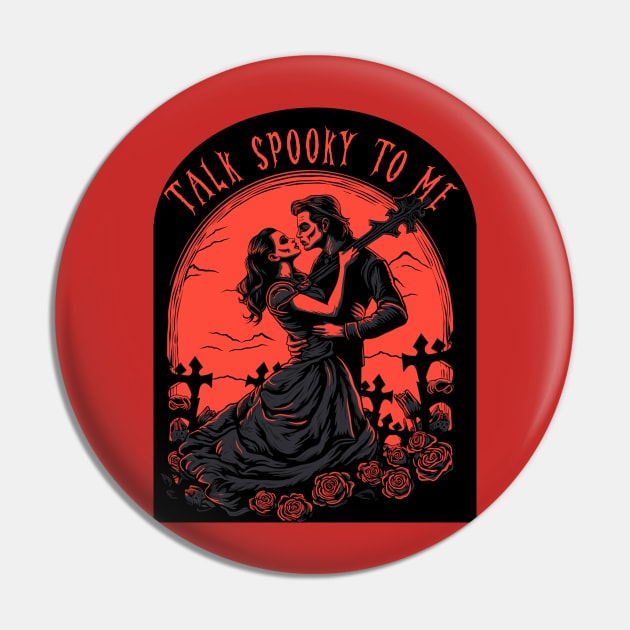 Vintage Funny Halloween Pick up Line Skull Romantic Costume Pin by RetroZin