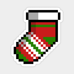 Cute Christmas socks pixel Magnet