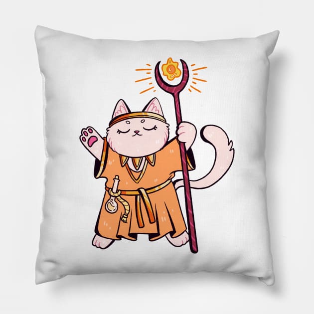 DnD Cats - Cleric Pillow by nomsikka