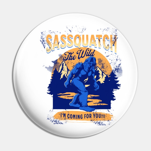 Cute Friendly sasquatch Pin by Vortex.Merch