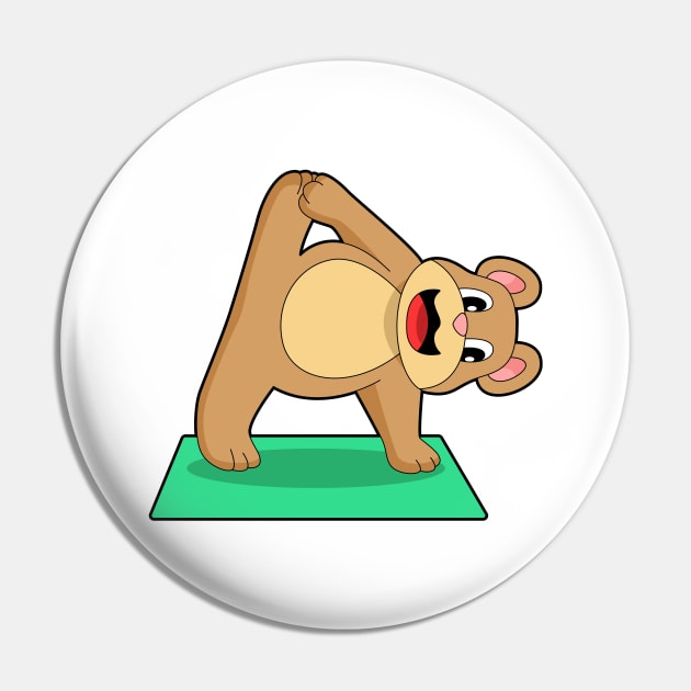 Bear at Yoga Fitness Pin by Markus Schnabel