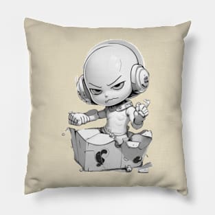 funny kids vintage//v4 Pillow