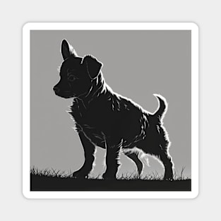 Puppies Shadow Silhouette Anime Style Collection No. 83 Magnet