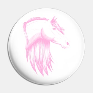 Pink Horse Sketch Pin