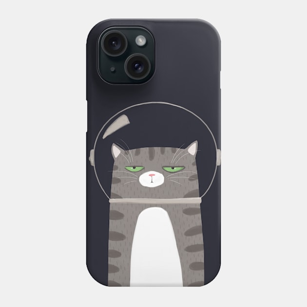 Space Cat Phone Case by agrapedesign