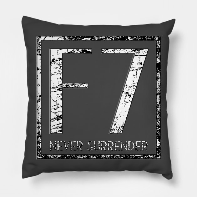 F7 - Never Surrender MOBA Pillow by rachybattlebot