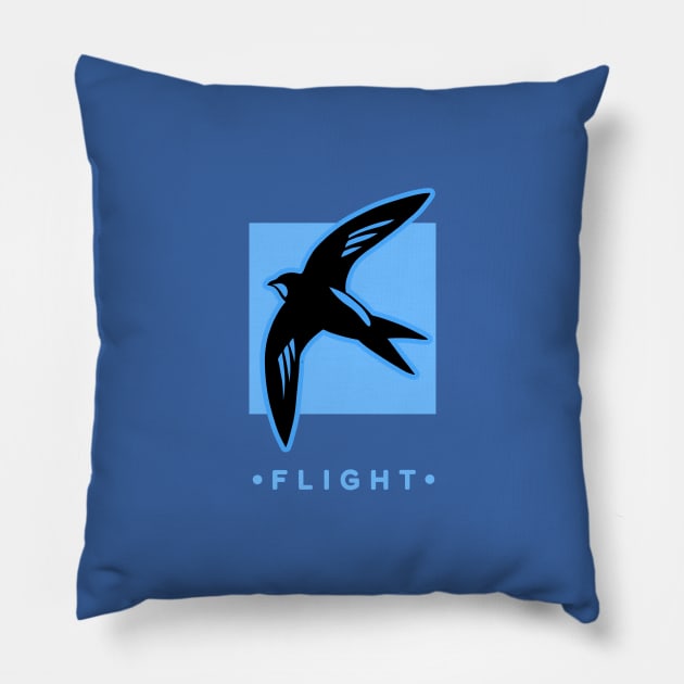 Swift bird, the flight virtuoso, design for birds lovers Pillow by croquis design