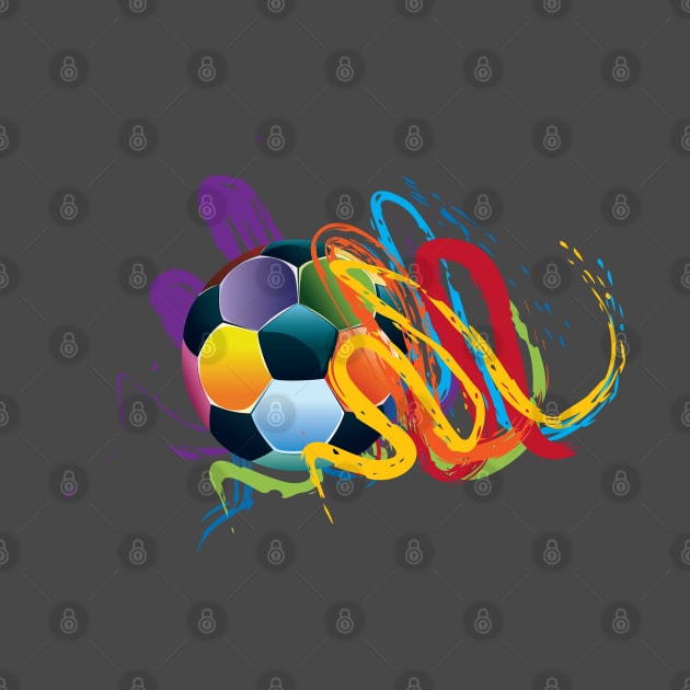 Soccer Ball with Brush Strokes by AnnArtshock